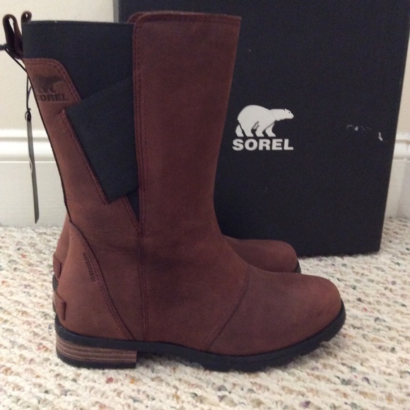 🆕 SOREL brown leather waterproof boots- size 6.5 - Picture 2 of 8